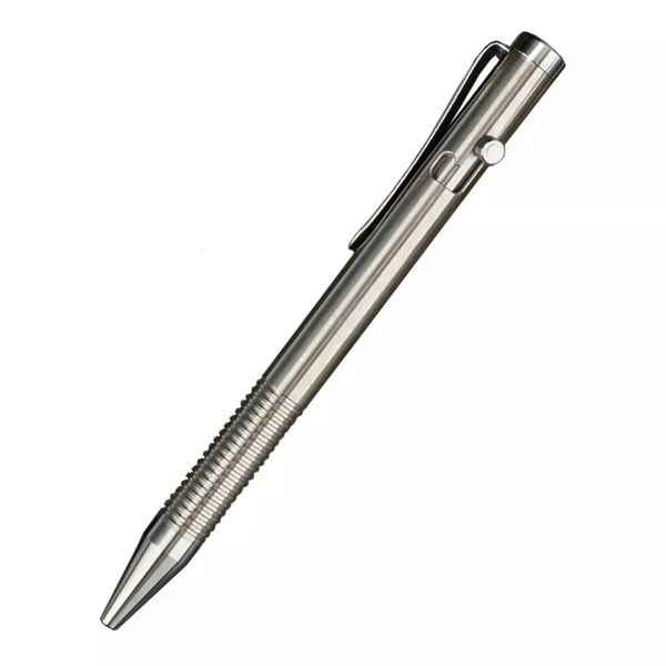 Gadget da esterno Strumento portatile per scrittura con penna a sfera in lega per regalo per ufficio in viaggio 230906