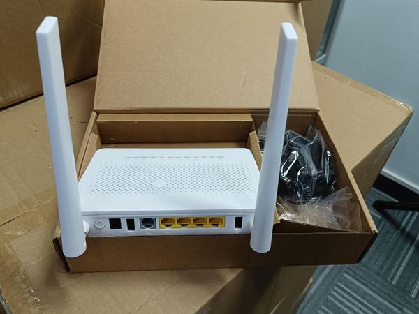 Equipamento de fibra óptica 10pc original eg8145v5 gpon onu roteador nu 1ge ftth 4ge 1 potes 1usb dual band2.4g/5g wifi modem inglês sem caixa de alimentação