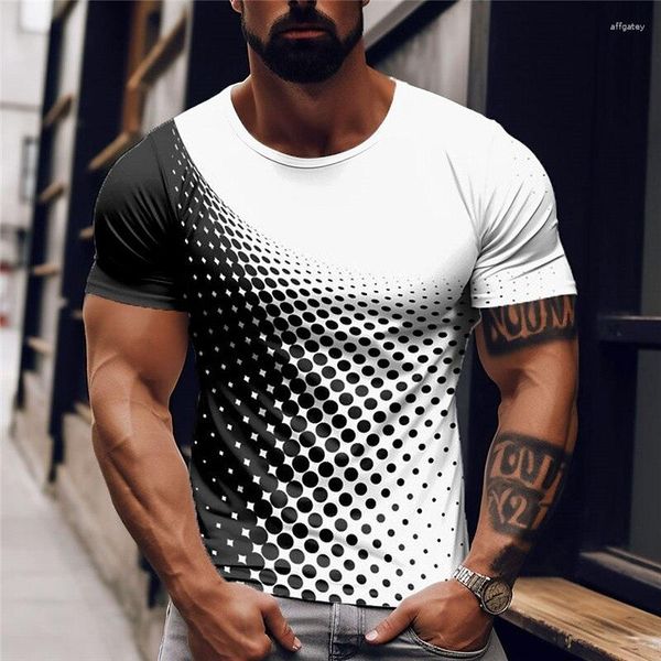 T-shirt da uomo T-shirt estiva T-shirt oversize Top con stampa a contrasto Camicia slim fit Punk Manica corta Abbigliamento casual da uomo Designer Streetwear