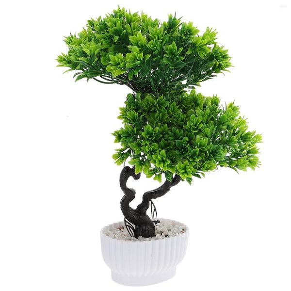 Fiori decorativi Decorazioni giapponesi Decorazioni per la casa Fiore artificiale Emulato Pino Bonsai Simulazione plastica Ornamento Decorazione Imitazione Ufficio