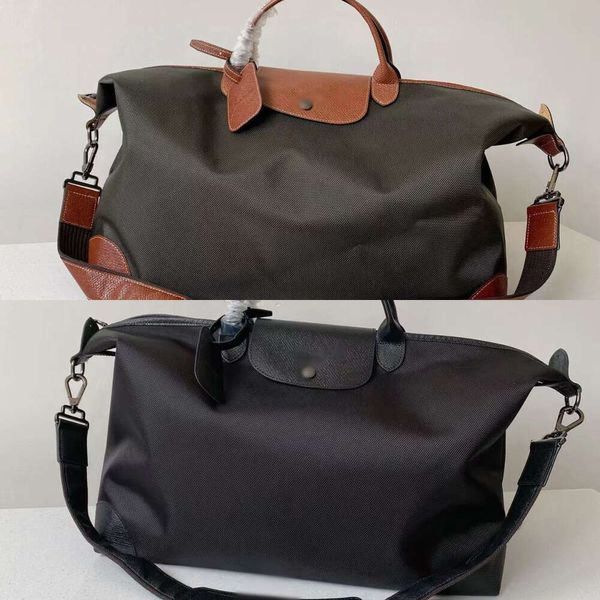 Designer-Reisetaschen-Handtasche, Longcham-Tasche, hohe Version aus Rindsleder mit verschlüsselter Nylon-Knödeltasche für Männer und Frauen, Reisetasche, großes Fassungsvermögen, Handgepäck, Outdoor-Tasche