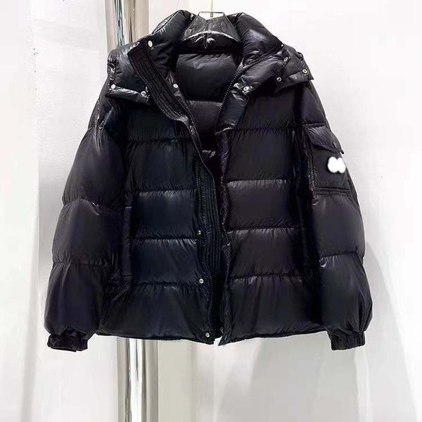 23SSМужская пуховая куртка-парка, стеганая черная куртка, пальто, уличная теплая верхняя одежда унисекс, защита от холода, украшение на руку