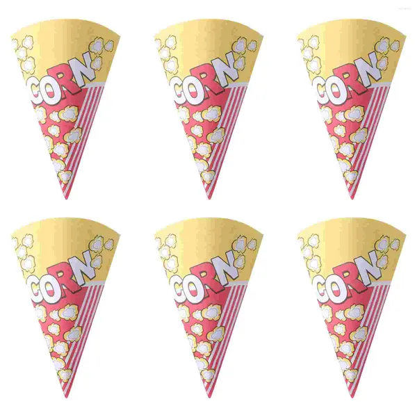 Confezione regalo 50 pezzi di caramelle a forma di cono con punte affusolate Sacchetti di carta multifunzione per scatole di bomboniere di popcorn