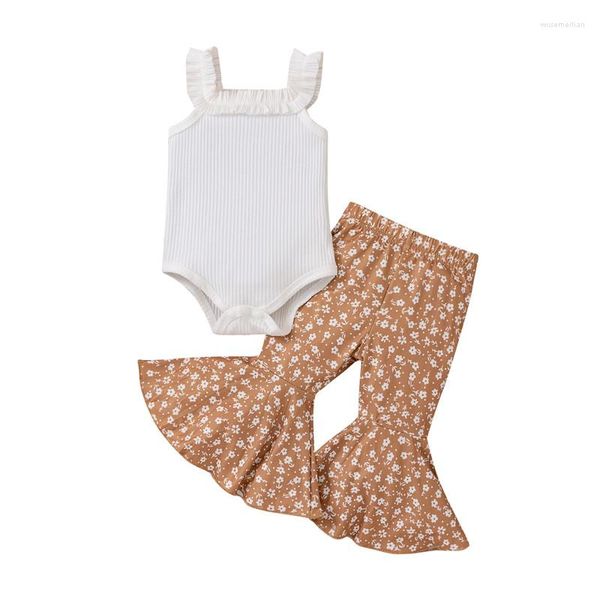 Комплекты одежды для девочек от 0 до 24 месяцев, летние расклешенные брюки с леопардовым принтом, модная детская одежда в европейском и американском стиле
