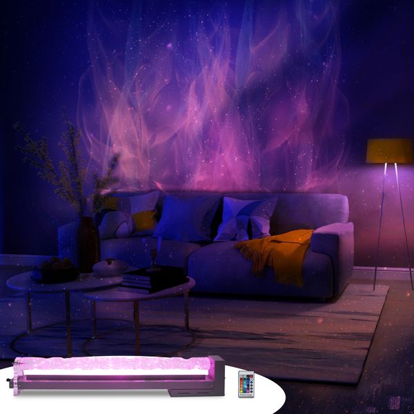 Luxuriöse RGBW-Ozeanwellenlichter, Kristallprojektor-Wandlampen, coole RGBW-LED-Stehlampe für Schlafzimmer-Gaming-Raumdekoration, Geburtstags-Feiertagsgeschenke