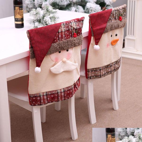 Weihnachtsdekorationen Stuhl Er Santa Ers für Abendessen Dekor Home Ornamente Lieferungen Tisch Dh0240 Drop Lieferung Garten Festliche Party Dhl9S