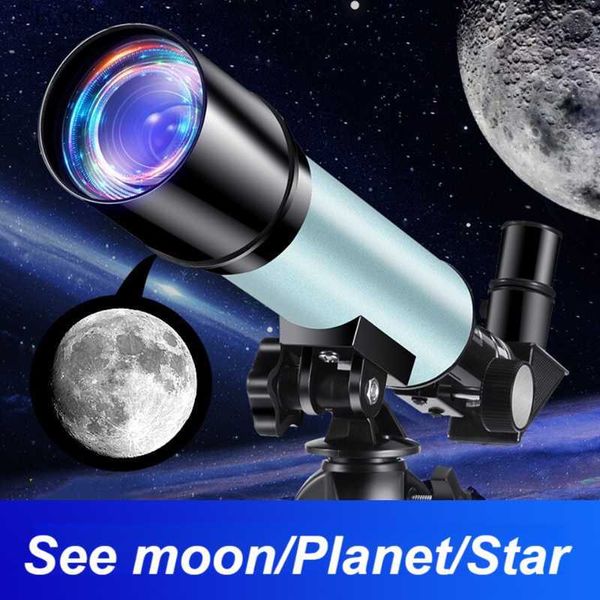 Телескопы 36050 Профессиональный астрономический телескоп Мощный монокуляр HD Луна Космическая планета Наблюдение Подарки Бинокль для детей Q230907