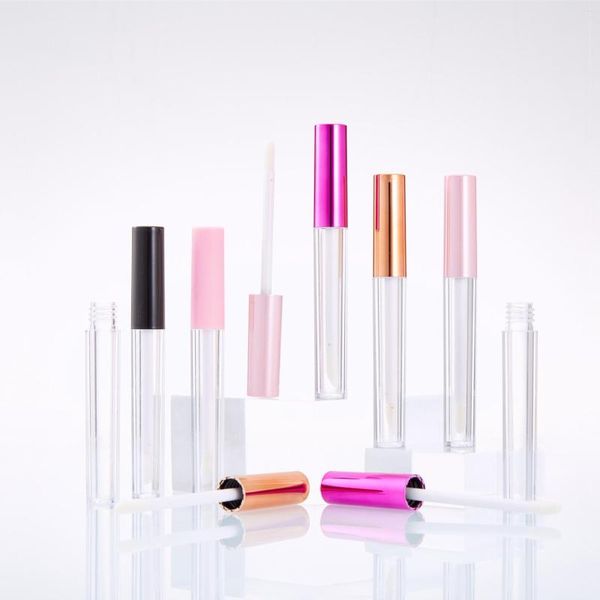 Aufbewahrungsflaschen, 2 ml, nachfüllbare Lipgloss-Röhren, transparenter Kunststoff, leer, für Make-up, DIY-Behälter, Werkzeuge, 6-Farben-Glasurröhre