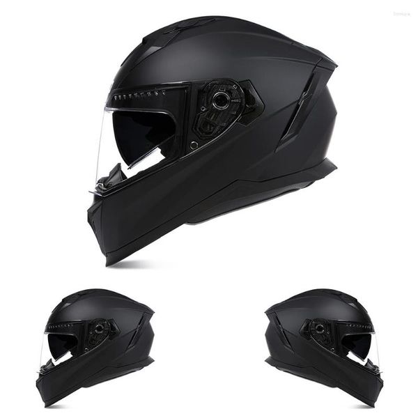 Мотоциклетные шлемы анфас с двойными козырьками, шлем с открытыми двойными линзами, Casco мотоцикл Motociclistas Racing Casque Moto De Capacetes