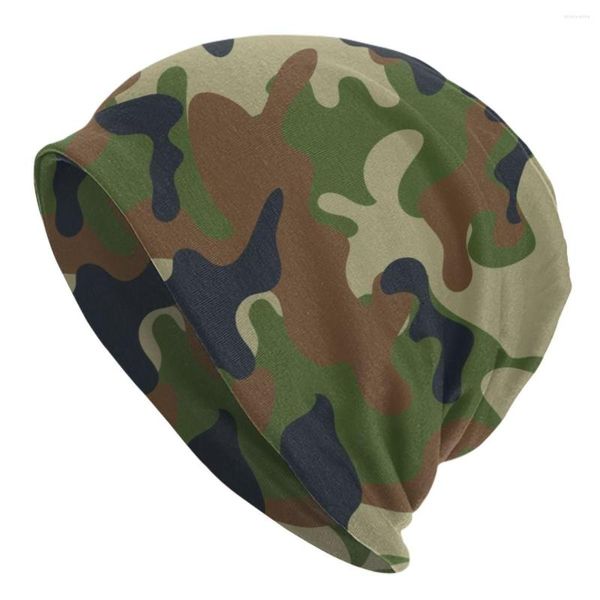 Berets Woodland Camuflagem Skullies Beanies Caps Inverno Quente Tricô Chapéu Hip Hop Adulto Militar Exército Camo Bonnet Chapéus Outdoor Ski Cap