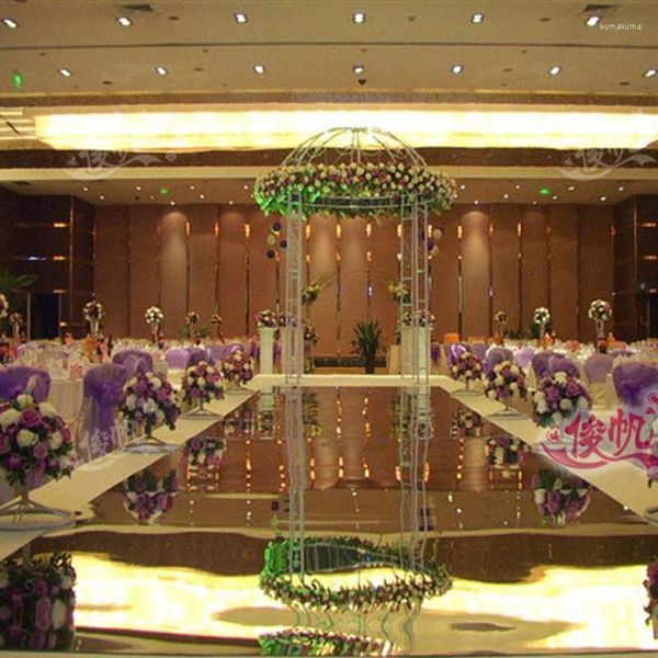 Partyzubehör Romantische Hochzeitsbevorzugungen Spiegelteppich Gangläufer T-Station Dekorationen Teppich Ankunft 1,2 Meter breit 10-Meter-Rolle