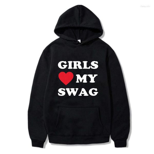 Женские толстовки с капюшоном для девочек Love My Swag с графическим принтом Y2k, мужской свитшот в стиле гранж, женский пуловер, уличная одежда в готическом стиле, зимняя одежда