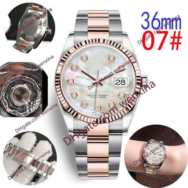 Orologi automatici da uomo impermeabili di alta qualità a 20 colori Orologio da 36 mm con diamanti Orologio da donna in acciaio inossidabile Stile classico Wris288B