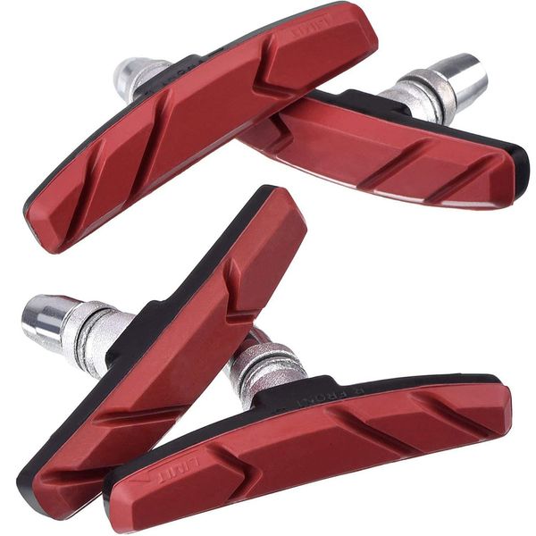 Desviadores de bicicleta um par 2 pcs durável bicicleta silenciosa pastilhas de freio ciclismo v titular sapatos blocos almofada de borracha para desempenho duradouro 230907