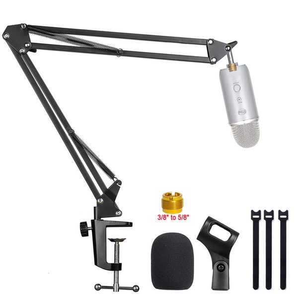 Accessori per studio di illuminazione Supporto per microfono NB35 Braccio a forbice con braccio di sospensione regolabile per Blue Yeti Snowball iCE con microfono antivento 230908