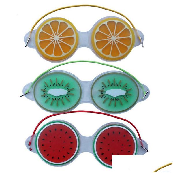 Bomboniera 3 stili Gel di ghiaccio Maschera per gli occhi Maschere per dormire Impacco freddo Gel di frutta carino Occhi Sollievo dalla fatica Raffreddamento Cura Rilassamento Dhgarden Dhhjf