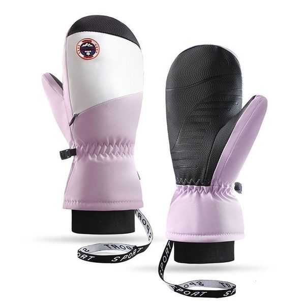 Guanti sportivi spessi Guanti da donna Sci Snowboard Uomo Neve Sport invernali Caldo impermeabile antivento Sci Ecopelle Plam 230907