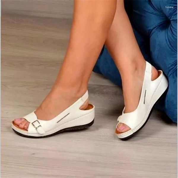 Sandali 2023 moda femminile scarpe con zeppa scarpe da donna estate comode slip-on con piattaforma piatta vendita da donna