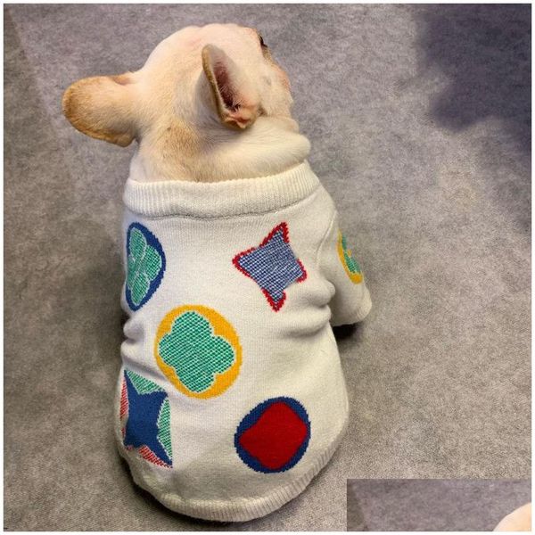 Cão vestuário clássico designer casaco inverno quente animais de estimação suéter gato roupas moda roupas pequenos cães especiais presente de natal ps2046 drop dhzjj