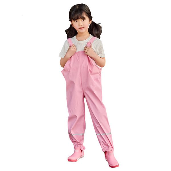 Pagliaccetti Bambini Pioggia Complessivo Impermeabile Bambino Ragazze Ragazzi Pantaloni Sport all'aria aperta Tuta Vestiti Fodera Primavera Autunno Pantaloni bambino 230907