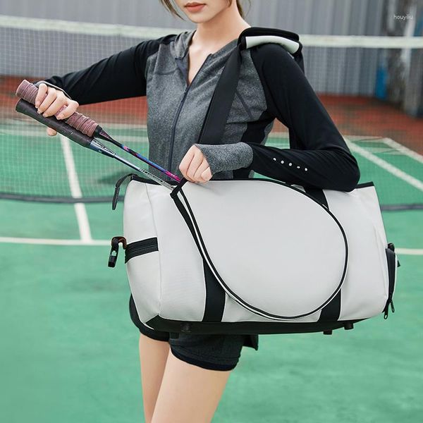 Уличные сумки из искусственной кожи, сумка для бадминтона, ракетка, теннисная ракетка, сумка для падела, тренировочная сумка для сквоша, женская и мужская водонепроницаемая складная спортивная обувь для хранения