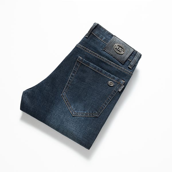Jeans da uomo Autunno Inverno Uomo Slim Fit Pantaloni dritti piccoli di marca europea americana TBicon di fascia alta (201-216 sottile) F223-000