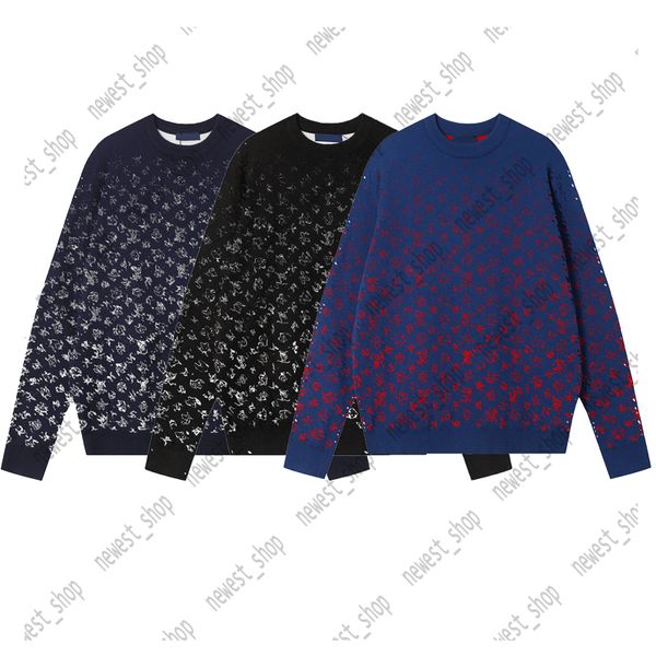 Designer-Pullover für Herren in Übergröße, US XS, S, M, L, gestrickter Jacquard-Geometriepullover, lässiger Pullover, alte Blumen, Wollpullover für Damen, Streetwear, Wollpullover