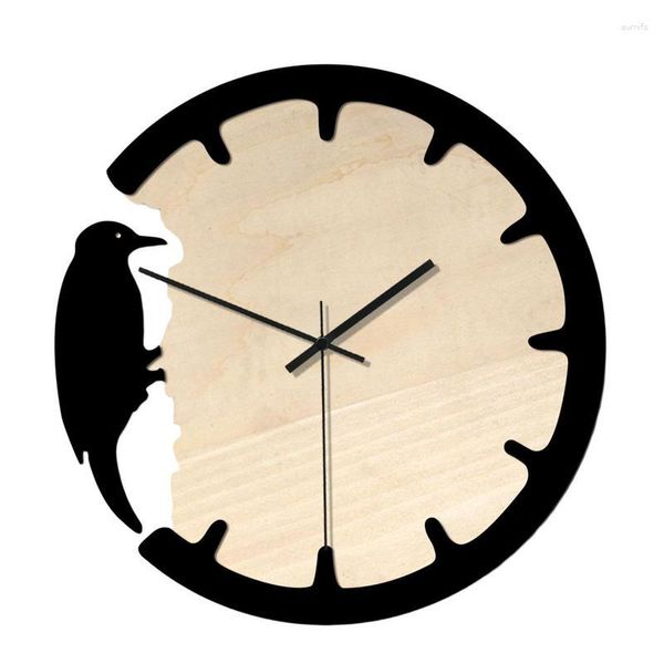 Orologi da parete Orologio per uccelli Decorativo in legno per la casa Design moderno Grande legno di qualità superiore anti-sbiadimento per soggiorno