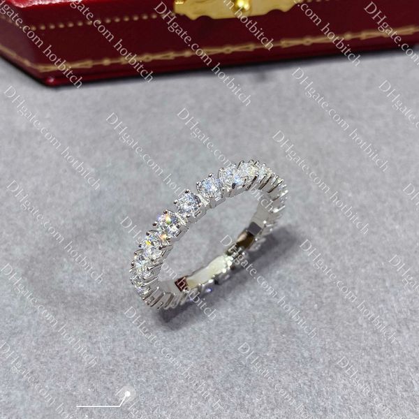 Alta qualidade v-ouro anel de diamante designer feminino anel de luxo casamento noivado jóias presente de natal