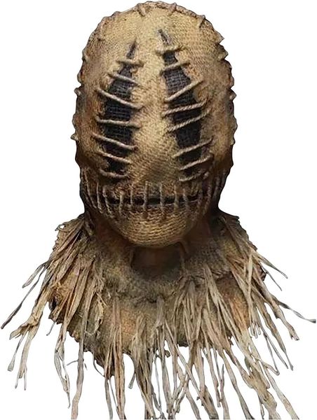 Party Masks Scarecrow topeng teror keras keren peran Halloween Zombie bermain permainan Hood Gratis ongkir 230907