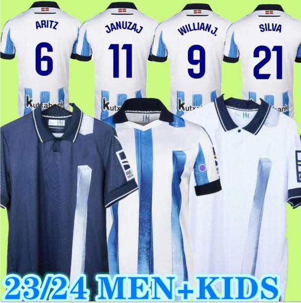 2023 Real Sociedad Fußballtrikot DAVID SILVA OYARZABAL 23 24 X PRIETO WILLIAN J. GOROSABEL PORTU TAKE Fußballtrikot CARLOS ZUBLDIA FDEZ CHO RS Fußballtrikots