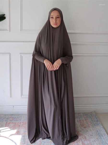 Etnik Giyim Ramazan Khimar Abaya Türkiye İslam Jersey Hijabs Elbise Niqab Müslüman Moda Kebaya Jalabiya Kadınlar için Cobe Femme Musulmane