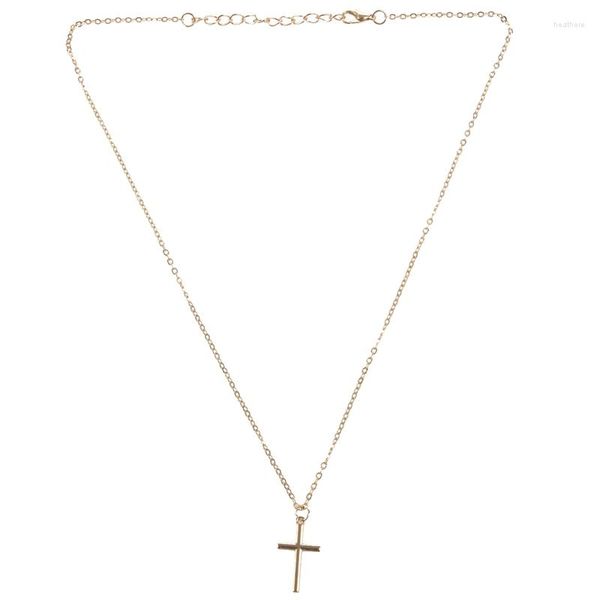 Ожерелья с подвесками, 3X летняя золотая цепочка с крестом, маленькие религиозные украшения
