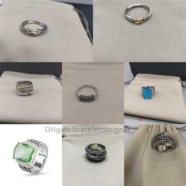 Banda de casamento ouro duplo x cobra anel diamante moda na moda senhoras designer anéis para mulheres jóias de luxo amor mulheres trançado co259d