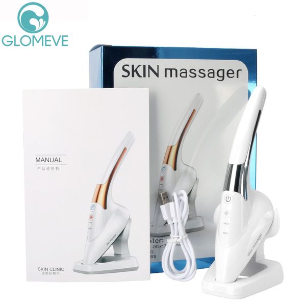 Ferramentas de limpeza Acessórios Microcorrente Pele Ferro Vibratório Massageador Calor Íon Pescoço Removedor de Rugas Corporais LED P no Face Lifting Apertando Ferramenta de Cuidados de Beleza 230908