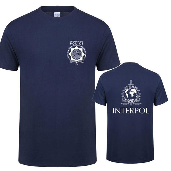 Homens camisetas Internacional Camiseta Homens Interpol T-shirt Manga Curta Mans Cool Camisetas QR-023Men's Men'sMen'260H