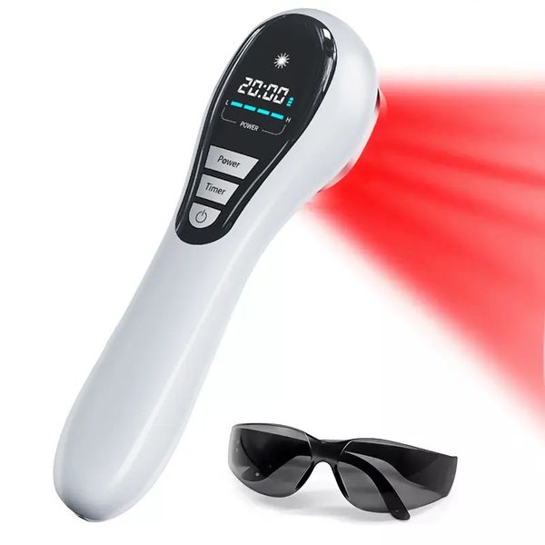 Laser frio infravermelho para cuidados com os pés Terapia de luz vermelha LED alívio da dor com luz vermelha 808nm 650nm portátil para animais de estimação humanos aliviar a cura remota de feridas nas articulações