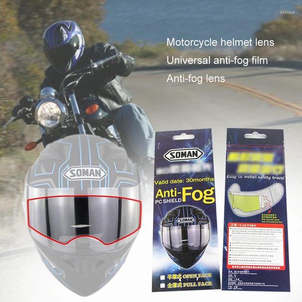 Capacetes de motocicleta Lente de capacete importado HD anti-nevoeiro adesivos de filme à prova de chuva para viseira escudo