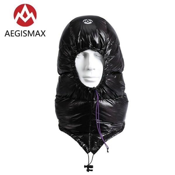 Aegismax inverno 800fp chapéu de penas de ganso acessórios para saco de dormir para homens mulheres viagem ao ar livre bonés de acampamento capuz ultraleve Hiking295N