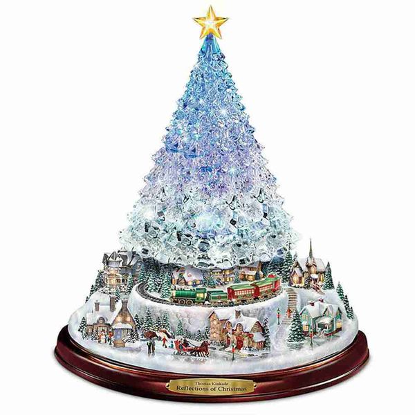 Decorações de Natal Árvore de Cristal Janela Adesivos Papai Noel Boneco Feliz Cristmas Decoração para Casa Navidad Presentes 2024 Ano 230907