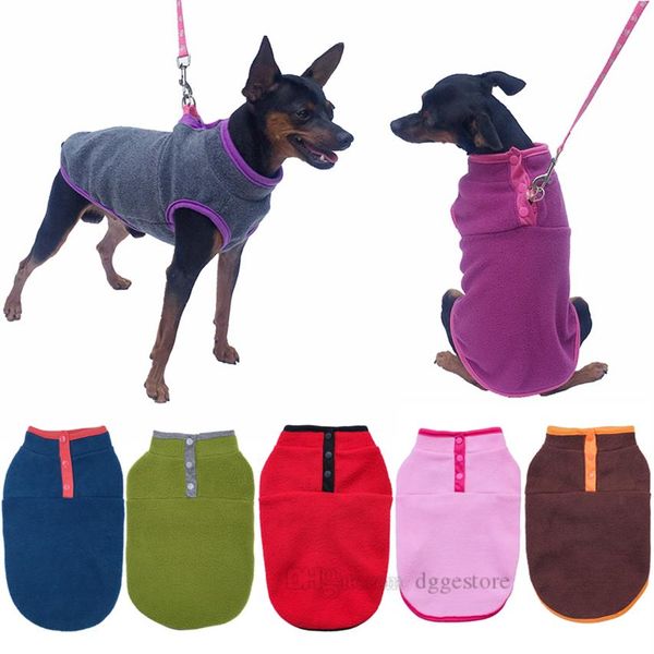 Bonito velo roupas para animais de estimação cor sólida quente cão camiseta camisola vestuário para cães outono inverno gato colete para pequenos cães médios sublimação 2647