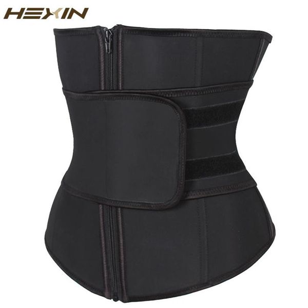 Intimo modellante da donna HEXIN Cintura addominale Cerniera ad alta compressione Plus Size Lattice Cincher in vita Corsetto Sottoseno Corpo Fajas Sudore 351m