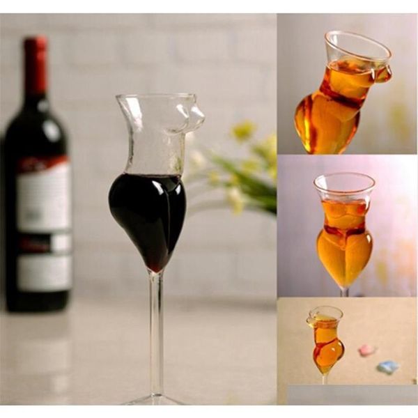 Custom Fancy Unique 200Ml Large Lady Big Beer Coffee Cup Women Sexy Wine Glass Cup Gdkew295H