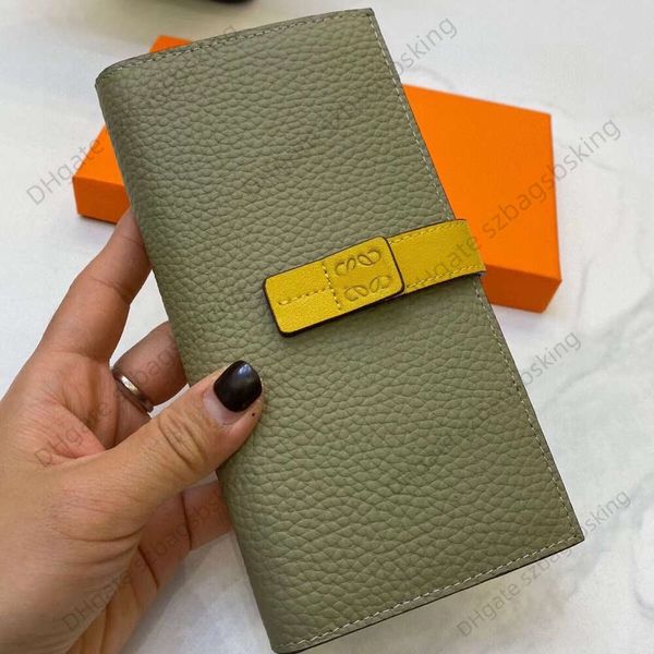 Portafoglio di design portamonete porta carte LOWE marchio di moda per uomo e donna bump color fibbia fermasoldi borsa porta carte multi-card in pelle di alta qualità