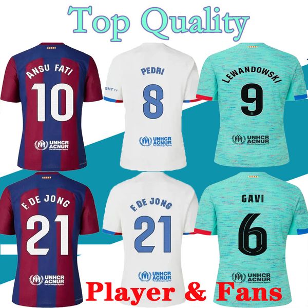 ANSU FATI Fußballtrikots 2023 LEWANDOWSKI Camisetas de Fußballtrikot 23 24 PEDRI Kun Aguero ADAMA FERRAN Barcelona GRIEZMANN BARCE F. DE JONG DEST Herren-Kind-Kit TOPS