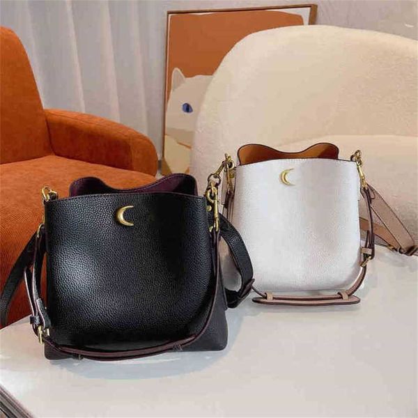 TOTES C harf vintage tote çanta moda çanta omuz omuz lychee desen deri tasarımcı crossbody dişi çantalar kova 220309