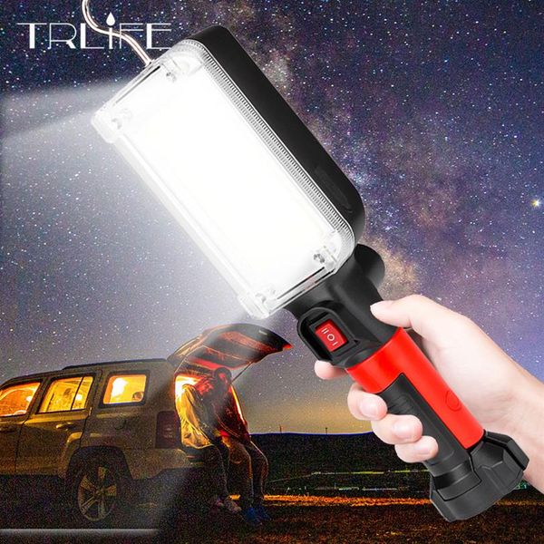 Lanterna recarregável usb de 8000 lúmens, luz de trabalho cob com gancho magnético, tendas de acampamento, lanterna de manutenção de trabalho, led torch266e