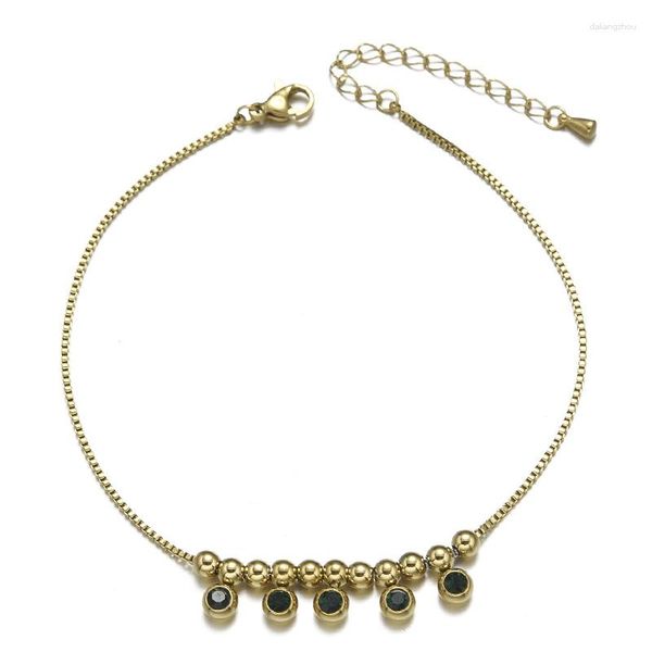 Cavigliere Cavigliera alla moda da donna Lunghezza regolabile Bracciale alla caviglia color oro Bracciale da spiaggia Catena per piedi