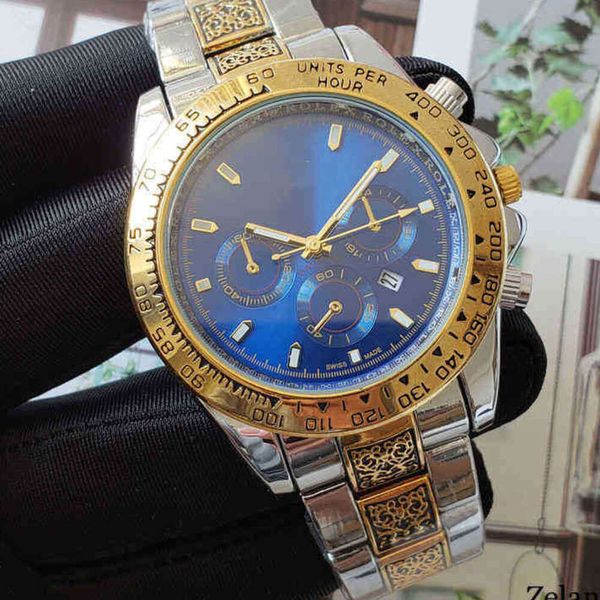 Дизайнерские часы RLX Роскошные часы, наручные часы, дизайнерские три глаза, шестиконтактные керамические часы, трендовый календарь для ногтей, часы RY6EL