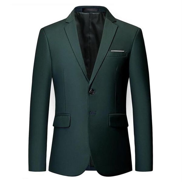 Mens elegante colorido fino ajuste casual blazer jaqueta verde roxo preto amarelo casamento baile de formatura formal blazers casacos para homem men's332a